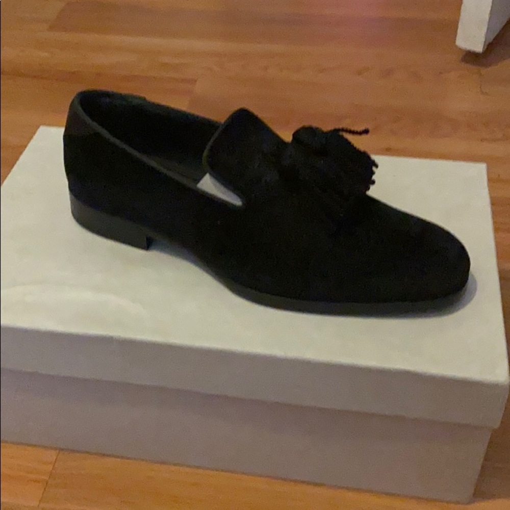 Jimmy Choo Tassle Foxley Velvet Loafers